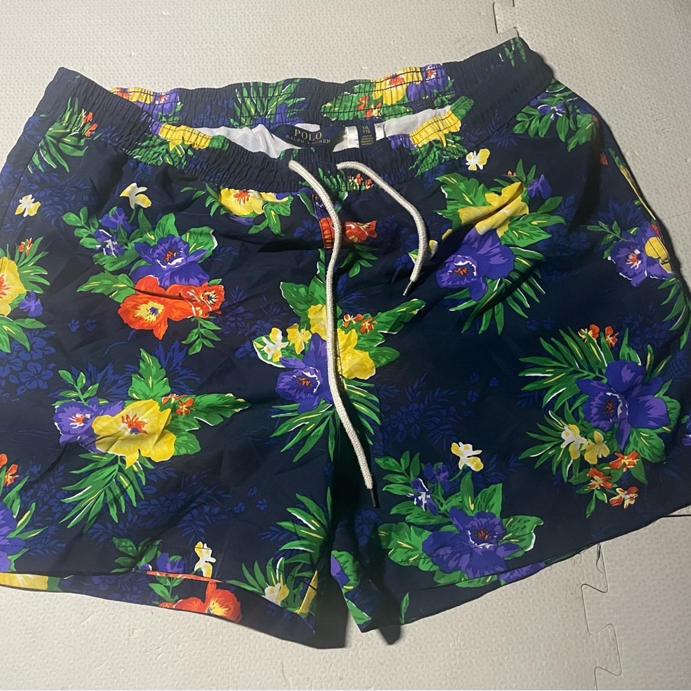 Polo by Ralph Lauren Men's Floral Navy Swim Shorts